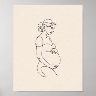 Pregnant Woman Print, Value Poster Paper (Matte)