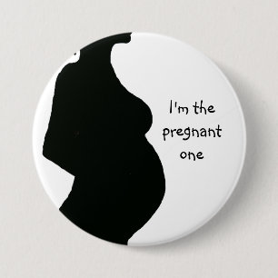 Pregnant Woman Silhouette - Pregnant One 7.5 Cm Round Badge