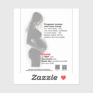 Pregnant Women and Covid vinyl sticker