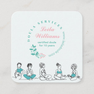 pregnant women doula business card