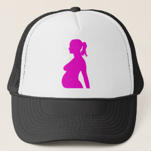 Pregnant Women in Pink Trucker Hat