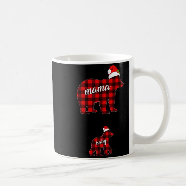 Pregnant Women Mom Mama Bear Pregnancy Christmas P Coffee Mug (Right)