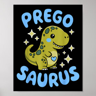 Pregosaurus Cute Retro Mommy Dinosaur Pregnancy An Poster