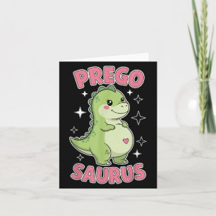 Pregosaurus Cute Retro Mummy Dinosaur Pregnancy An Card