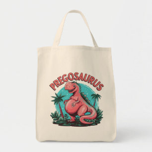 Pregosaurus Funny Pregnancy Announcement Dino Mum Tote Bag