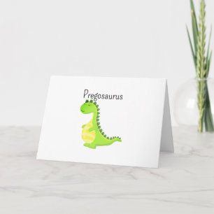 Pregosaurus Funny Pregnant Dinosaur Greeting Card