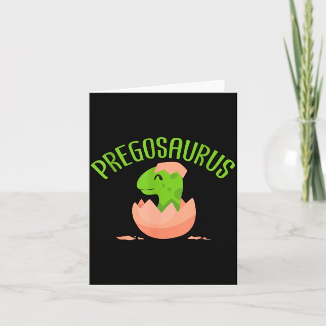 Pregosaurus Preggo Saurus Pregnant Women Dino Love Card (Front)