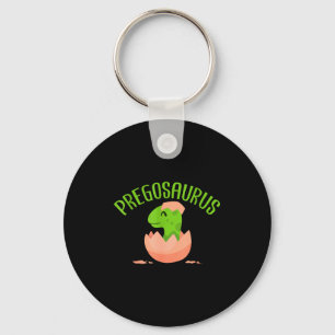 Pregosaurus Preggo Saurus Pregnant Women Dino Love Key Ring