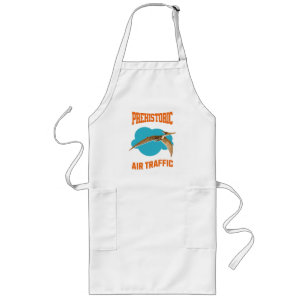 Prehistoric Air Traffic Pterodactyl Pilot Humour Long Apron