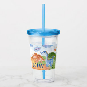 Prehistoric Animal Personalised Acrylic Tumbler