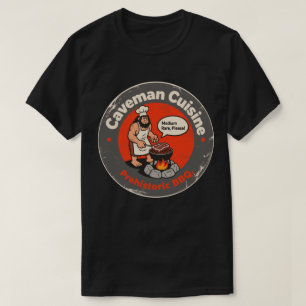 Prehistoric BBQ Chef Cooking Caveman Cuts T-Shirt