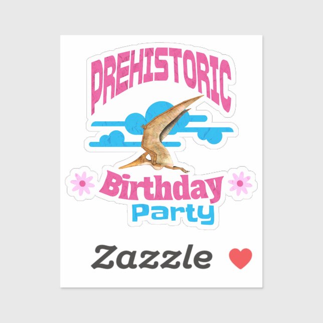 Prehistoric Birthday Party Funny Pterodactyl (Sheet)