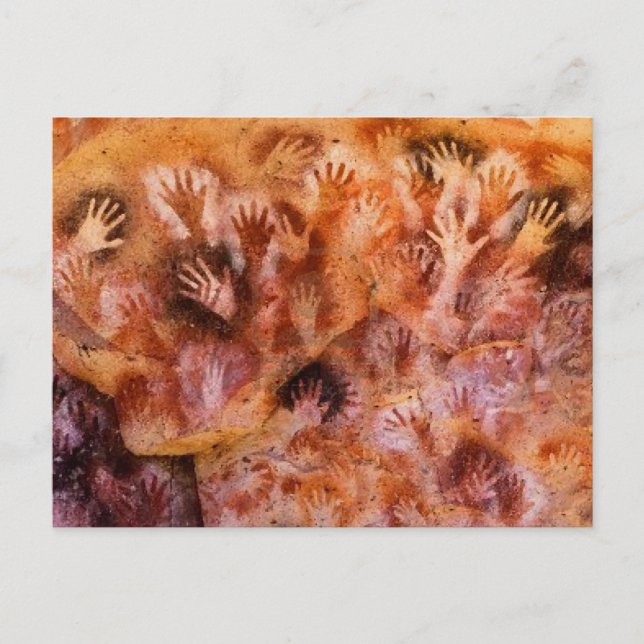 Prehistoric cave painting of hands Post Card (Front)