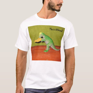 Prehistoric Dinosaur Eating Corn Chip Tee Shirt