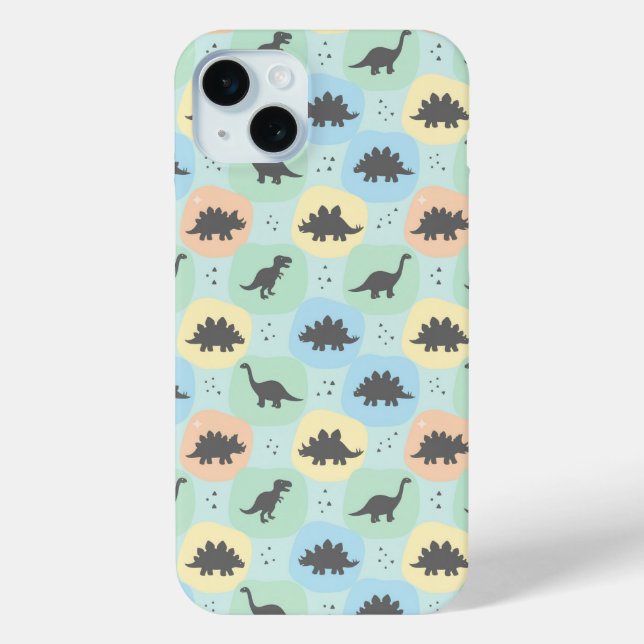 Prehistoric Dinosaur Silhouette Seamless Pattern Case-Mate iPhone Case (Back)