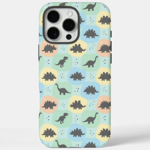 Prehistoric Dinosaur Silhouette Seamless Pattern iPhone 16 Pro Max Case