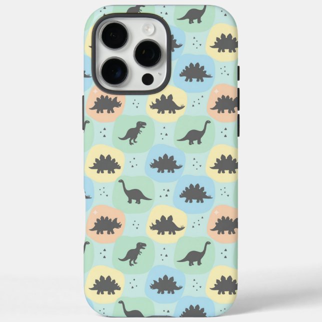 Prehistoric Dinosaur Silhouette Seamless Pattern Case-Mate iPhone Case (Back)