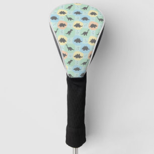 Prehistoric Dinosaur Silhouette Seamless Pattern Golf Head Cover