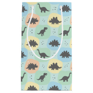 Prehistoric Dinosaur Silhouette Seamless Pattern Small Gift Bag