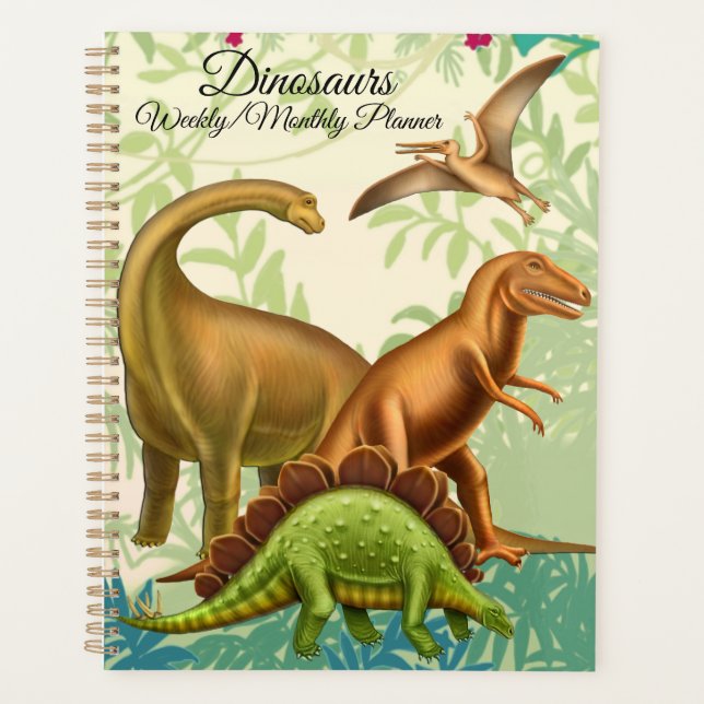 Prehistoric Dinosaurs Weekly Monthly Planner (Front)