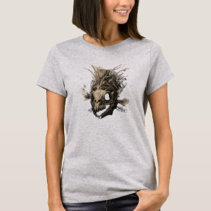 Prehistoric Fish Skull Grunge Dark Women's T-Shirt