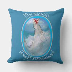 Prehistoric Giant Water Lizard, - Masasaurus  Thro Cushion