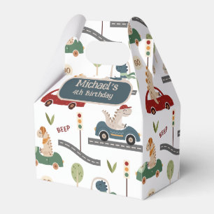 Prehistoric Groups of Colourful Dinosaurs Driving Favour Box
