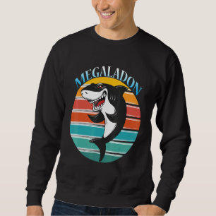 Prehistoric Killer Shark Megalodon Cute Megalodon Sweatshirt