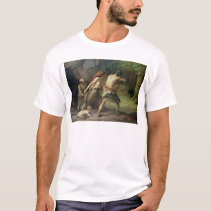 Prehistoric Man Hunting Bears, 1832 T-Shirt