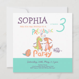 Prehistoric Party Dinos Birthday Card