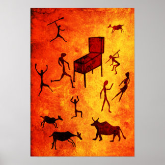 Prehistoric Pinball Poster