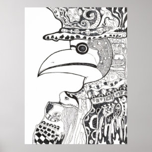 Prehistoric Plague Doctor Poster