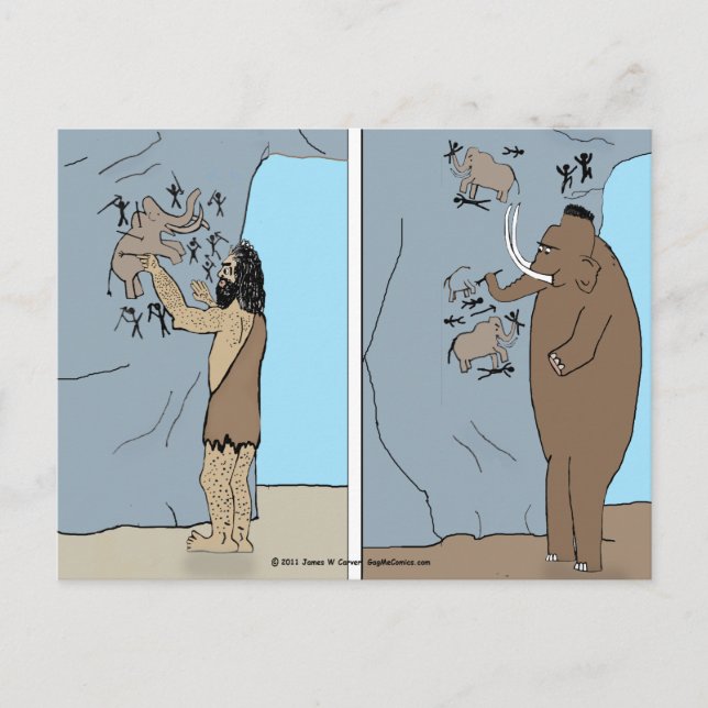 "Prehistoric Spin" Postcard (Front)