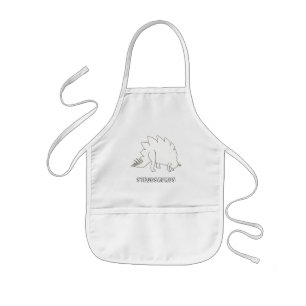 Prehistoric Stegosaurus colouring aprons