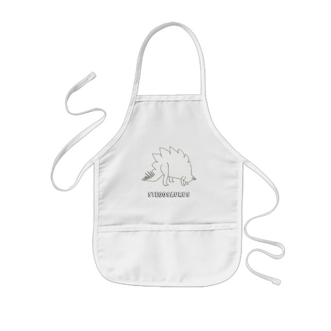 Prehistoric Stegosaurus colouring aprons (Front)