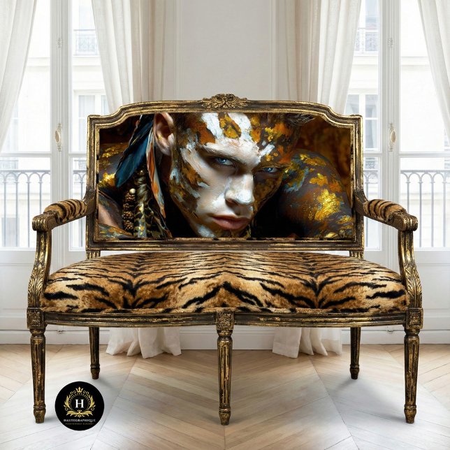 Prehistoric Tribal Warrior Golden Earth Painted  Tissue Paper (Creator Uploaded)