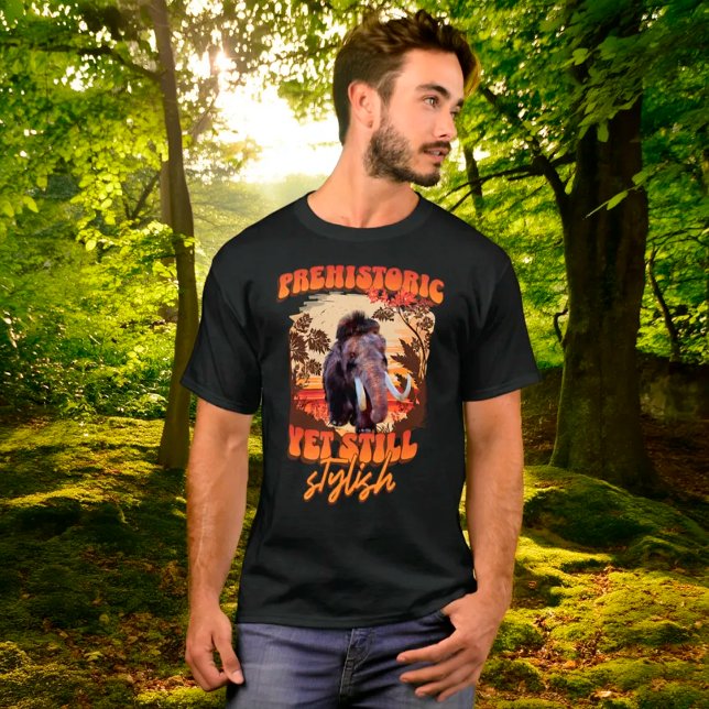 Prehistoric, Yet Still Stylish Woolly Mammoth Funn T-Shirt (Creator Uploaded)