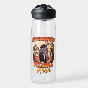 Prehistoric Yet Stylish Mammoth Retro Humour Water Bottle