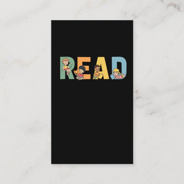 Prek Teacher Reading Kids Education Book Lover Business Card (Front)