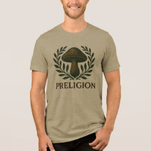 PRELIGION brown tshirt with brown Preligion logo