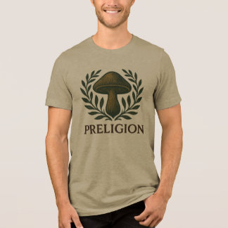 PRELIGION brown tshirt with brown Preligion logo