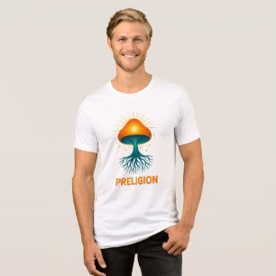 Preligion - Mushroom logo Tri-Blend Shirt