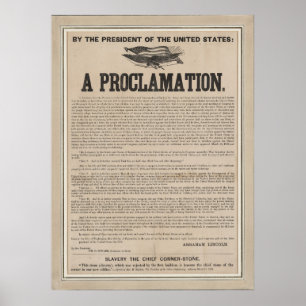 Preliminary Emancipation Proclamation Broadside Poster