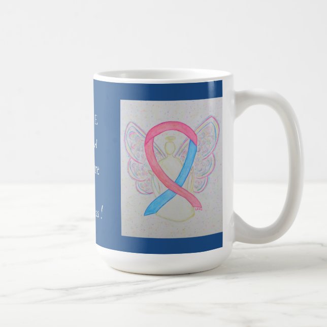 Premature Birth Awareness Ribbon Angel Custom Mug (Right)