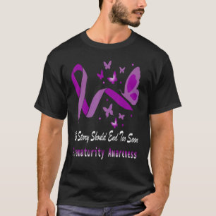 Prematurity Awareness Preemie Purple Ribbon Butter T-Shirt