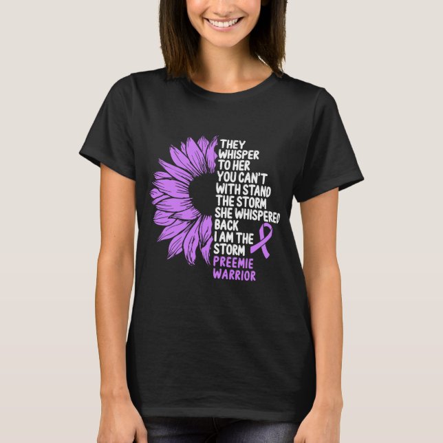 Prematurity Awareness Purple Ribbon the Storm T-Shirt (Front)
