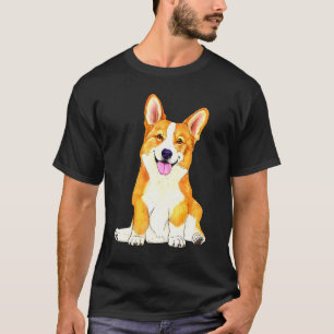 Prembroke Welsh Corgi Smiling With Its Tongue Out T-Shirt