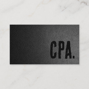 Premier Black Faux Leather Accountant Business Card
