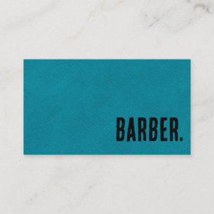 Premier Black Faux Leather Barber Business Card