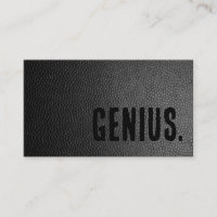 Premier Black Faux Leather Genius